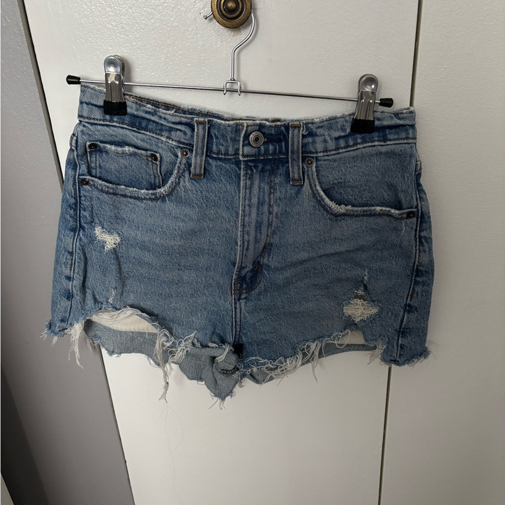 Abercrombie Denim Blue Distressed Women's Shorts